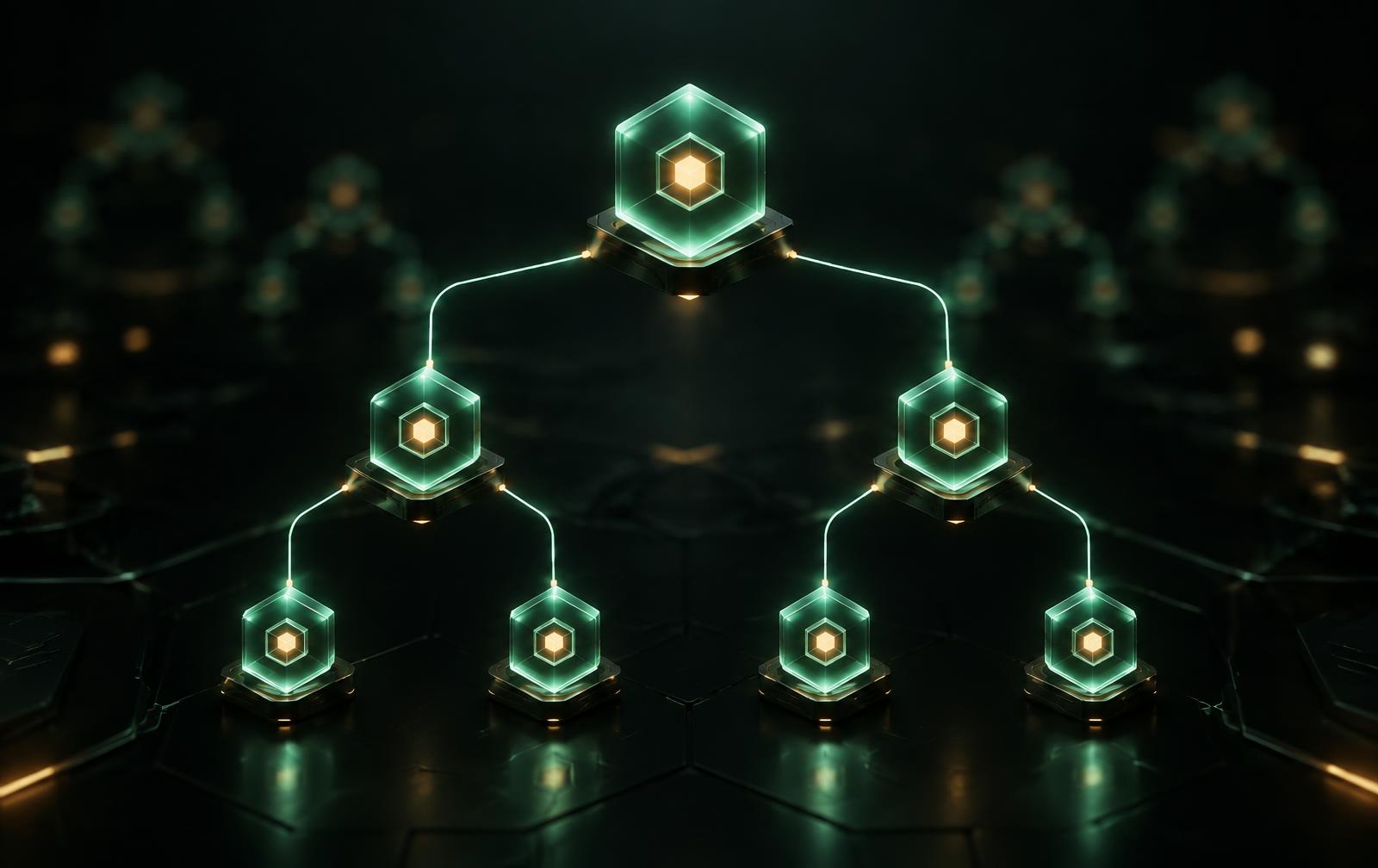 Glowing network of matrix positions